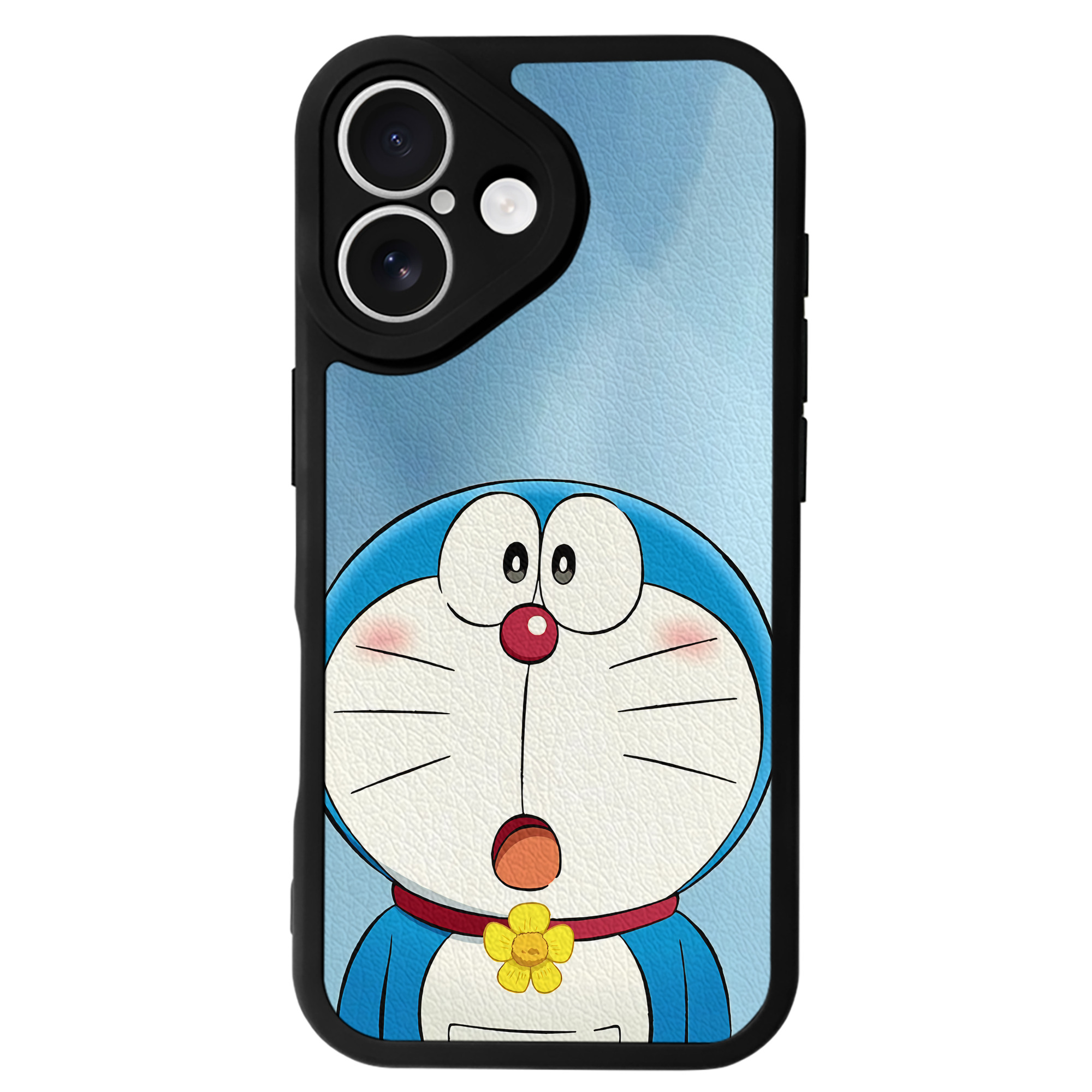 （画像用） ドラえもん Doraemon 【iPhone 16シリーズ対応】シリコンスマホケース（レザー調） 材質：シリコン